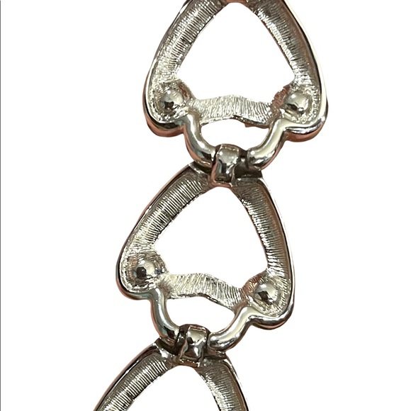 Vintage 1980s Swarovski authentic silver crystal heart bracelet Swan - Picture 10 of 15